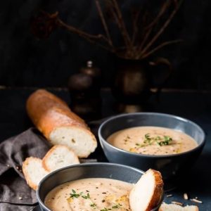 Mushroom soup & Garlic Bread