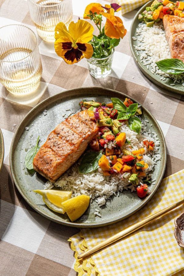 Rice & Salmon Grill
